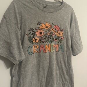 Grandma Graphic T-Shirt with Floral Design